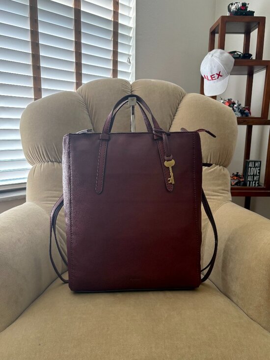 Fossil Handbags - Auth. FOSSIL Iconic Sydney Genuine Leather Convertible Backpack Tote Bag